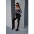 Legginsy modelujące / BRYCZES / JEANS BLACK / Double Push / Wysoki stan /  XS - S - M - L - XL